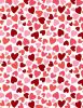 Happy Hearts Fabric | Packed Hearts White