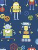 Alpha-Bots Fabric | Robots Navy