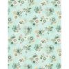 Blissful Fabric | Floral Toss Teal