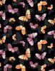 Botanical Magic Fabric | Butterfly Toss Black