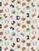 Purrfect Partners Fabric | Cat Toss Cream