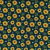 21w Needlecord Fabric | Sunflower Teal