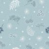 Secret Winter Garden Flannel Lewis & Irene | Frosted Garden Mist Blue