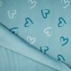 Lizzy Sweatshirt Fabric | Hearts Dusty Mint