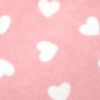 Printed AntiPil Polar Fleece | Pink Background Heart