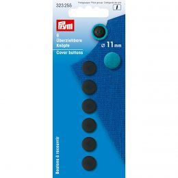 Cover Buttons | 11mm Black - Plastic | Prym