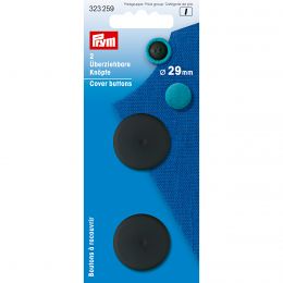 Cover Buttons | 29mm Black - Plastic | Prym