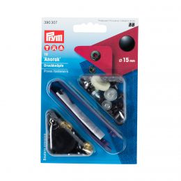 15mm Cap Lacquered Black | Anorak Press Fasteners & Tool | Prym