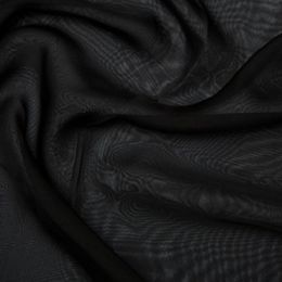 Chiffon Dress Fabric - Cationic | Black