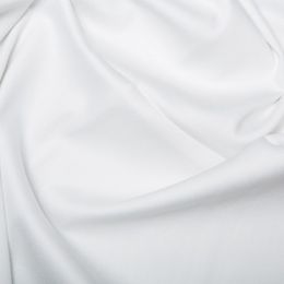 Cotton Sateen Stretch - Dressweight | White