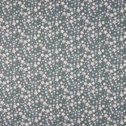 Floral Ditsy Fabric | Grey Mint