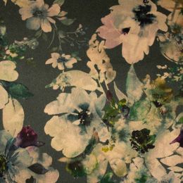 Glasgow Print Coating | Floral Dusty Green