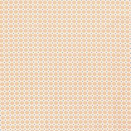 Cotton Print Fabric | Linear Daisy Pale Peach