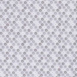 Cotton Print Fabric | Daisy Head SIlver