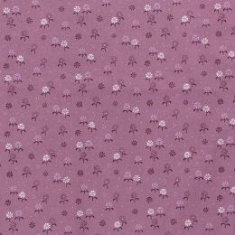 Cotton Print Fabric | Seedlings Plum