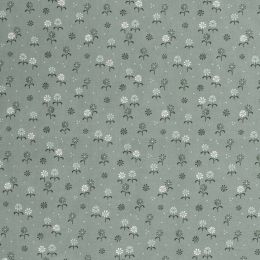 Cotton Print Fabric | Seedlings Dark Sage