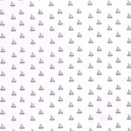 Cotton Print Fabric | Sail Away - Yachts White