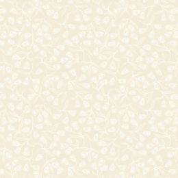 Lewis & Irene Tiny Tonals Fabric | Bell Flowers Cream on Dark Cream