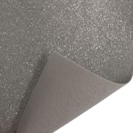 Glitter Felt Fabric | Silver