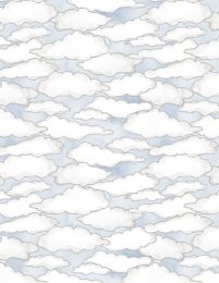 Sweet World Fabric | Clouds Blue