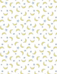 Sweet World Fabric | Moon Toss White