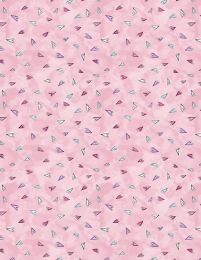 Sweet World Fabric | Hearts Pink