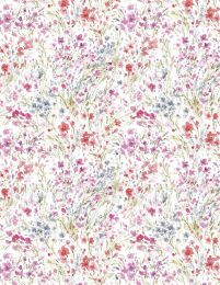 Blush Garden Fabric | Ditsy White