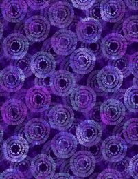 Circle Burst Extra Wide Fabric | Purple