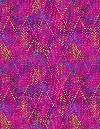 Diamond Dots Fabric | Magenta/Multi