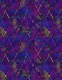 Diamond Dots Fabric | Purple/Multi