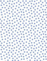 On The Dot Fabric | Light Blue On White