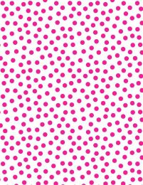 On The Dot Fabric | Pink On White