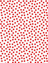 On The Dot Fabric | Red On White