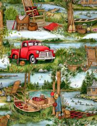 Down By The Lake Fabric | Scenic Multi