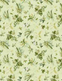 Among The Branches Fabric | Foilage All Over Green