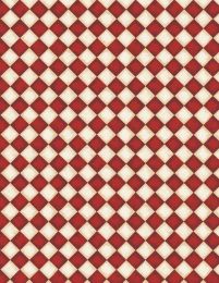 Coffee Always Fabric | Checks Red