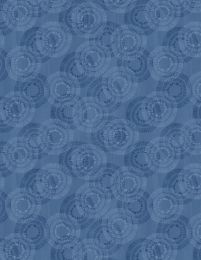 Circle Burst Fabric | Denim