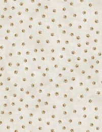 Purrfect Partners Fabric | Paw Prints Cream