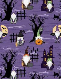 Gnome-ster Mash Fabric | Gnomes Purple