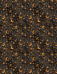 Gnome-ster Mash Fabric | Star Toss Black