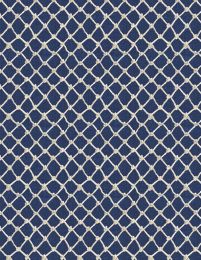 At The Helm Fabric | Rope Net Blue