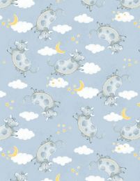 Reach For The Stars Fabric | Cow Toss Blue