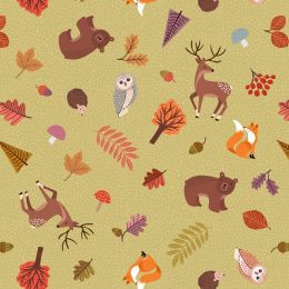 Nature Trail Lewis & Irene Fabric | Nature Trail Creatures Light Green