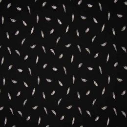 Stitch It Classic Cotton Fabric | Feathers Black