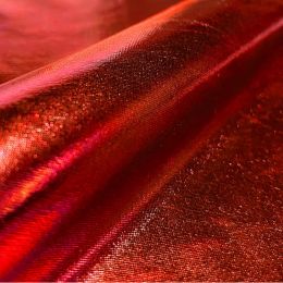 Stretch Metallic Lame Fabric | Red