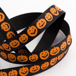 Pumpkin Halloween Grosgrain Ribbon | 9mm x 5m Roll