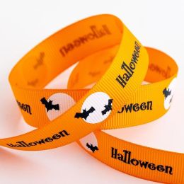 Halloween & Bats Grosgrain Ribbon | 16mm x 5m Roll