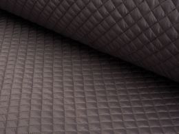 Quilted Fleece Fabric | Crosshatch Taupe