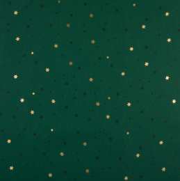 Stitch It, Festive Metallic Fabric | Multi Star Green