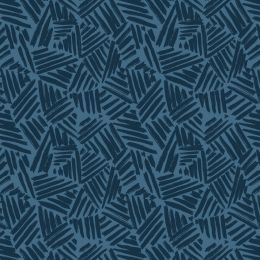 Hajime Fabric by Stuart Hillard | Brushstrokes Dark Blue